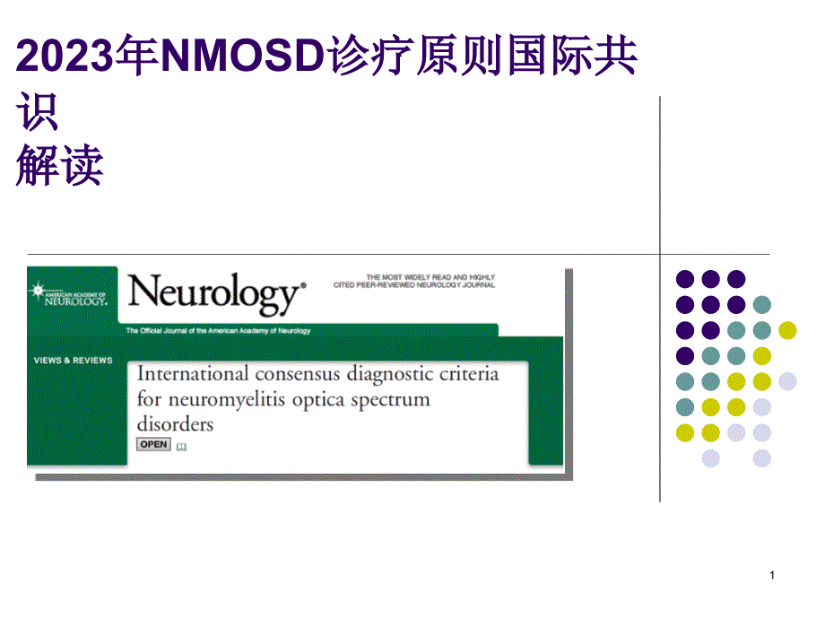 视神经脊髓炎谱系疾病诊疗标准解读_第1页