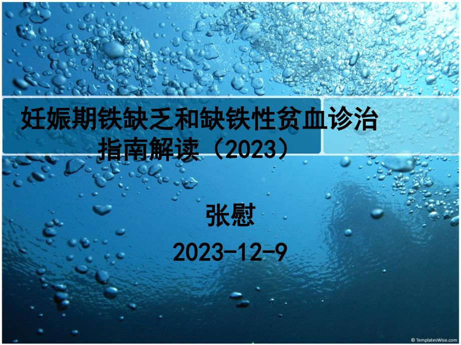 妊娠期铁缺乏和缺铁性贫血诊治指南_第1页