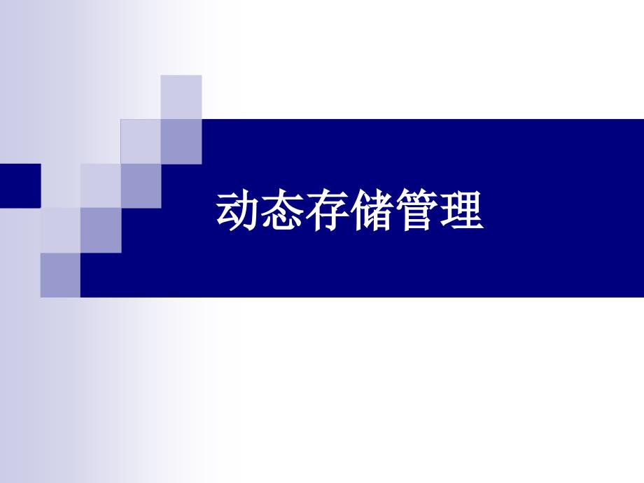 山东师范大学动态存储管理讲义_第1页