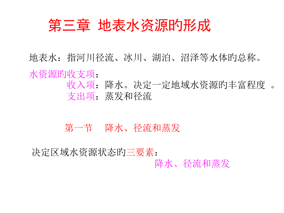 地表水资源的形成_第1页