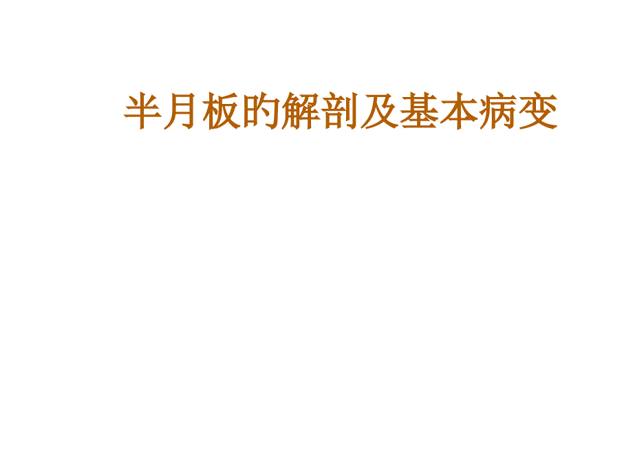 半月板的解剖及基本病变_第1页