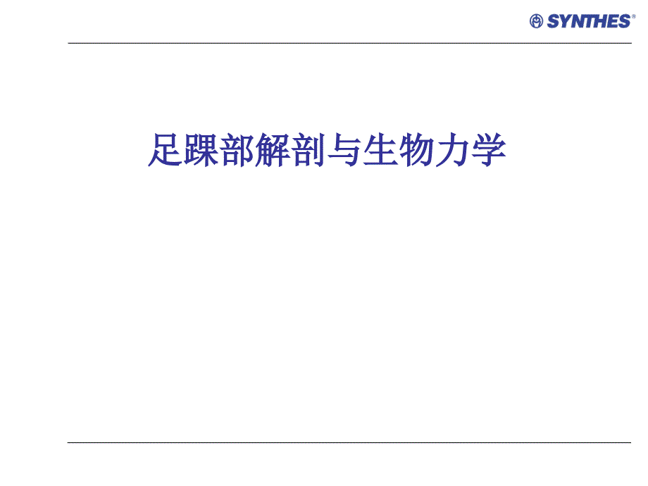 足踝部解剖和生物力学专家讲座_第1页