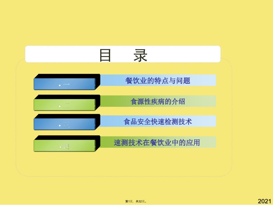 餐饮业食品检测技术与应用(与“检测”有关文档共32张)_第1页