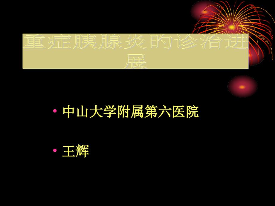 重症胰腺炎的诊治进展专家讲座_第1页