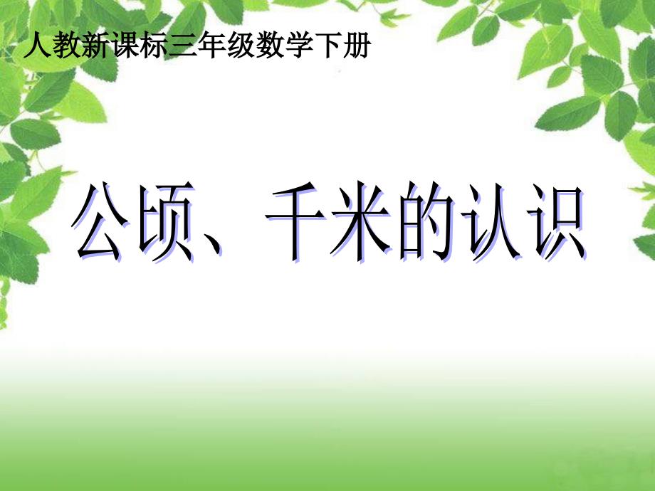 公顷、千米的认识_第1页