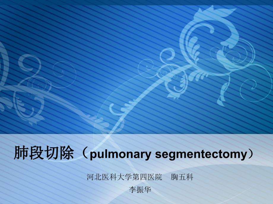 肺段切除术专业医学知识宣讲_第1页