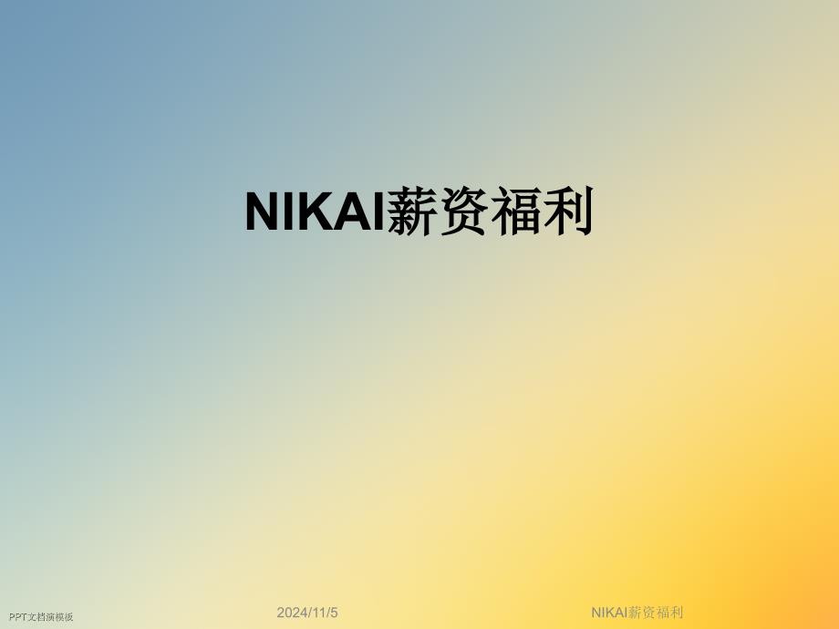 NIKAI薪资福利_第1页