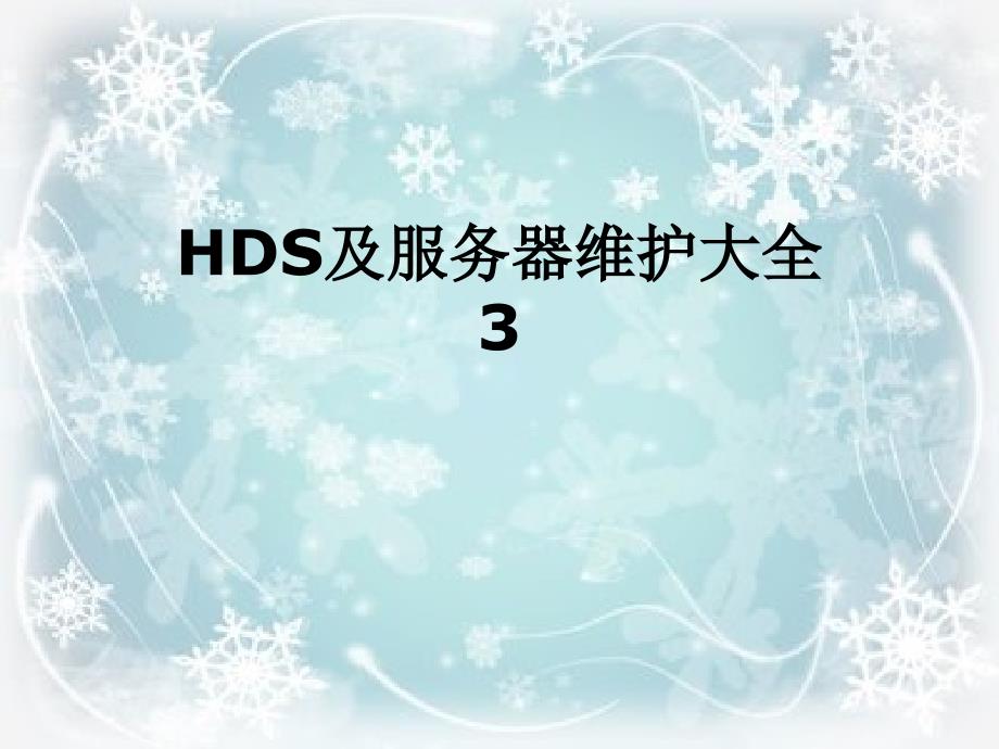 HDS及服务器维护大全3_第1页