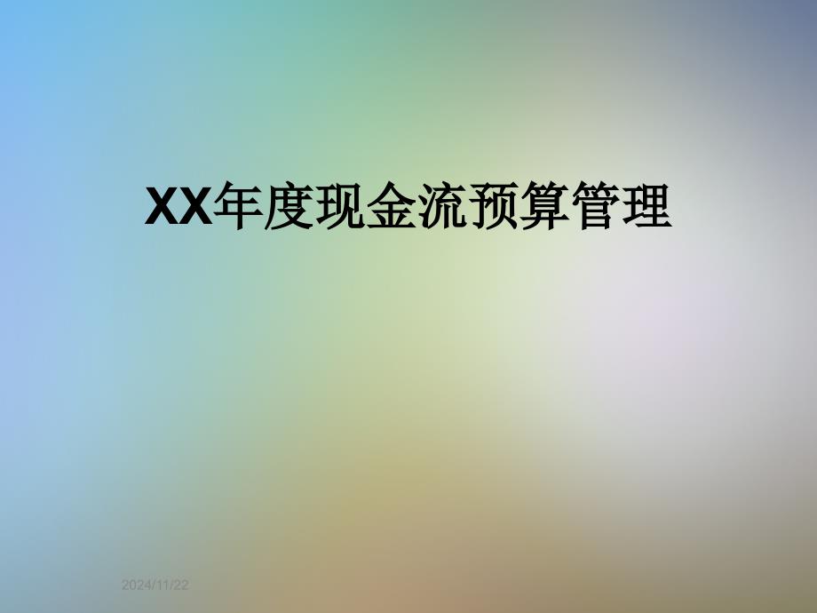 XX年度现金流预算管理_第1页