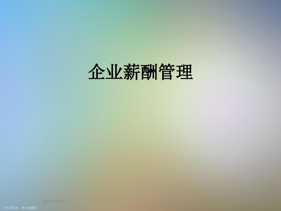 企业薪酬管理_第1页