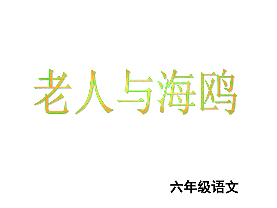 人教版六年级语文上册《老人与海鸥》课件_第1页