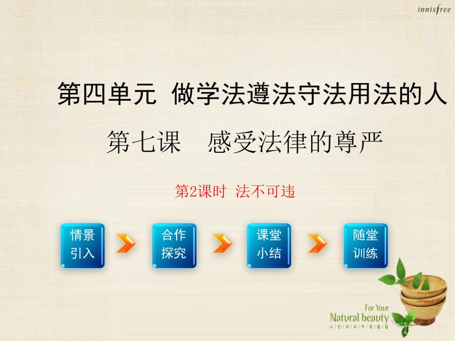 七年级政治下册 第四单元 第七课 第2框 法不可违课件1 新人教版_第1页