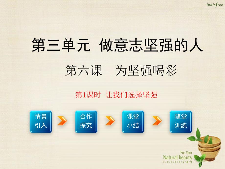 七年级政治下册 第三单元 第六课 第1框 让我们选择坚强课件2 新人教版_第1页