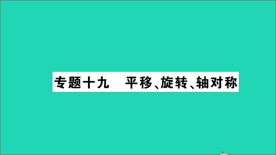 九年级数学下册专题19平移旋转轴对称作业教学课件新版湘教版_第1页