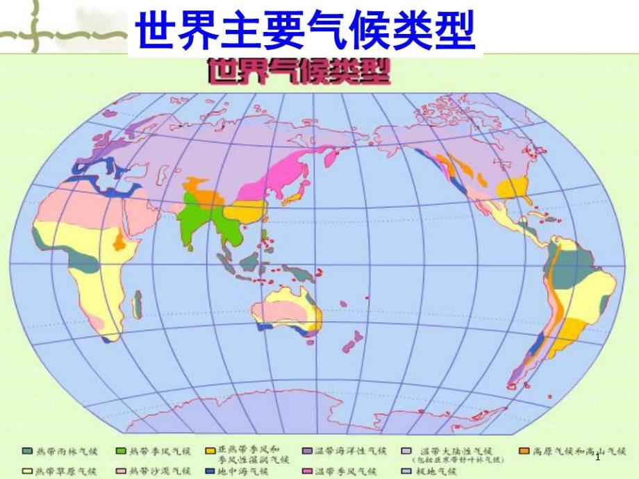 世界气候类型的分布主要成因特征及特殊性分析教学课件_第1页