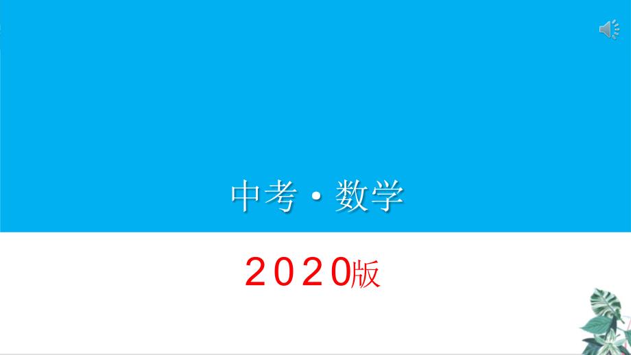 人教版初中数学九年级中考复习专题课件_第1页