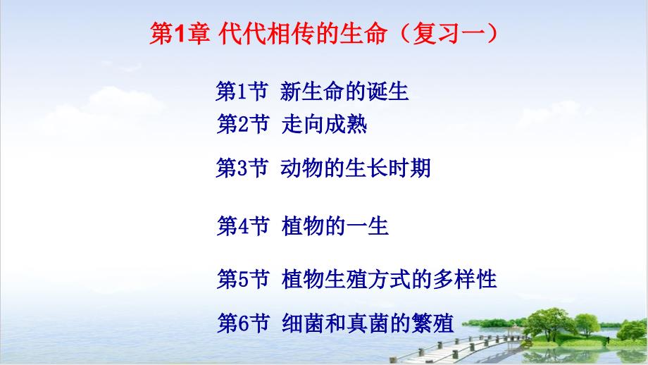 代代相传的生命复习综合课件浙教版七级科学下册备考复习_第1页