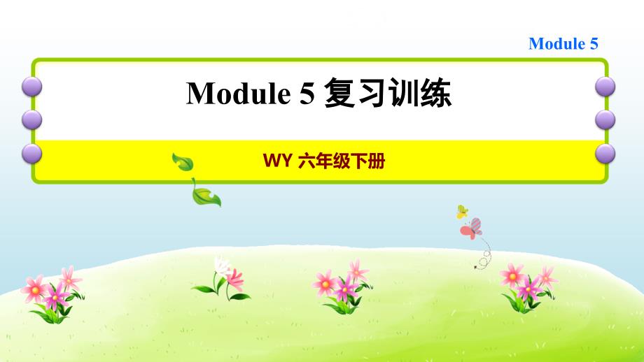 六年级(下)英语习题公开课-Module5复习训练-外研版课件_第1页