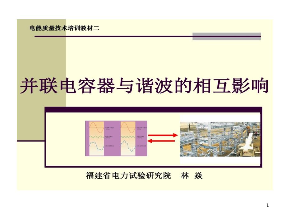 并联电容器和谐波相互影响课件_第1页