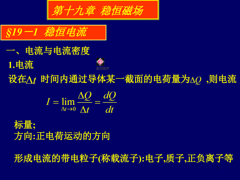 第19章稳恒磁场(兰底)课件_第1页