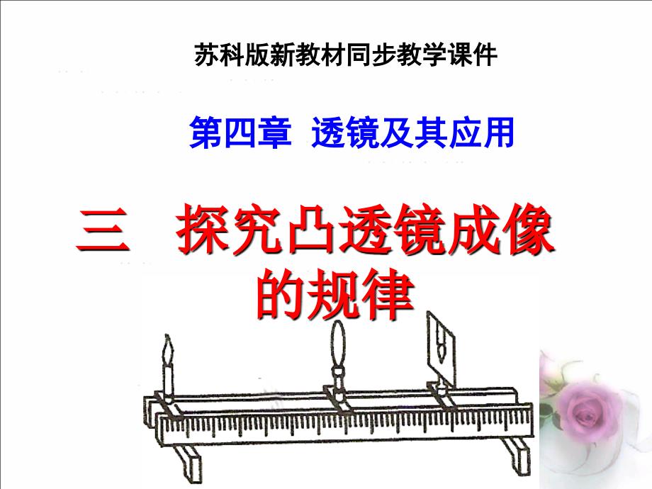 苏科版《探究凸透镜成像规律》+flash课件_第1页