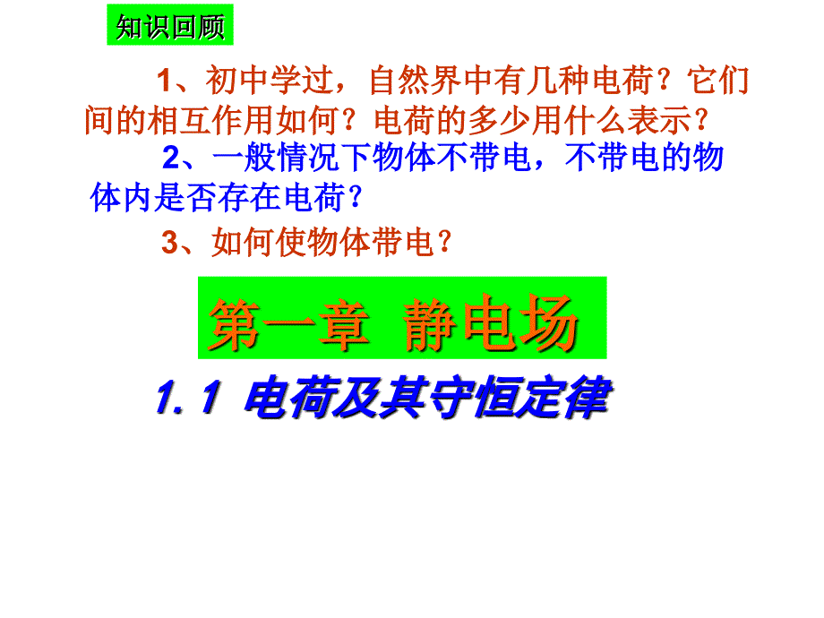 cxy-11电荷电荷守恒定律_第1页