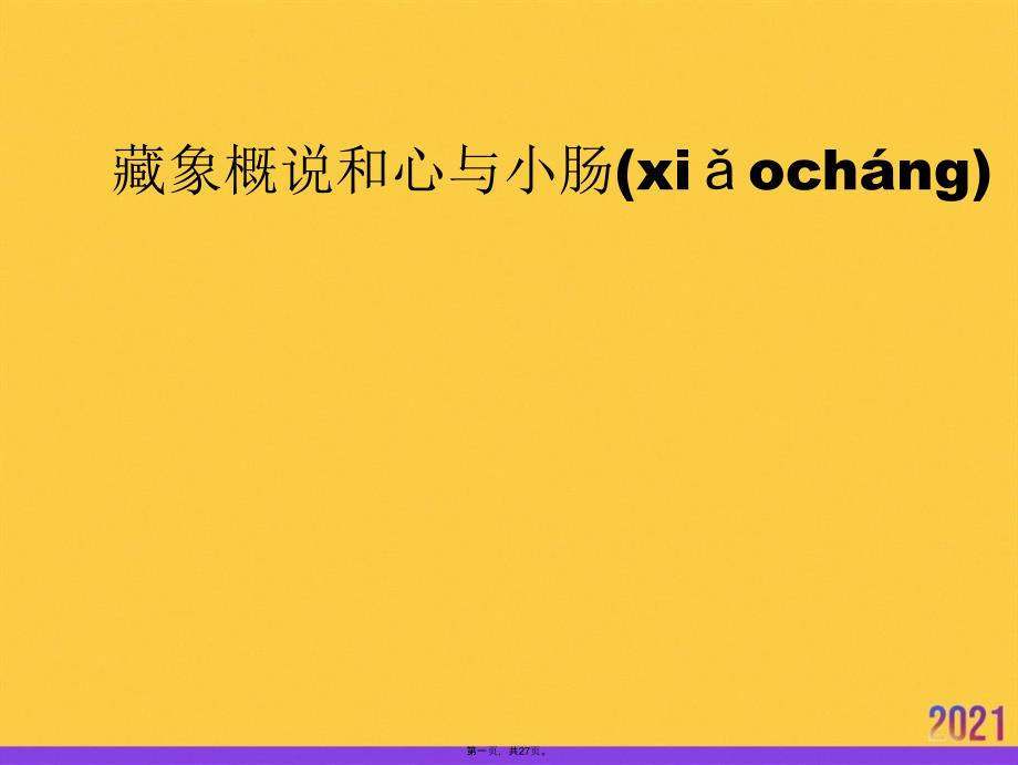 藏象概说和心与小肠实用全套PPT_第1页