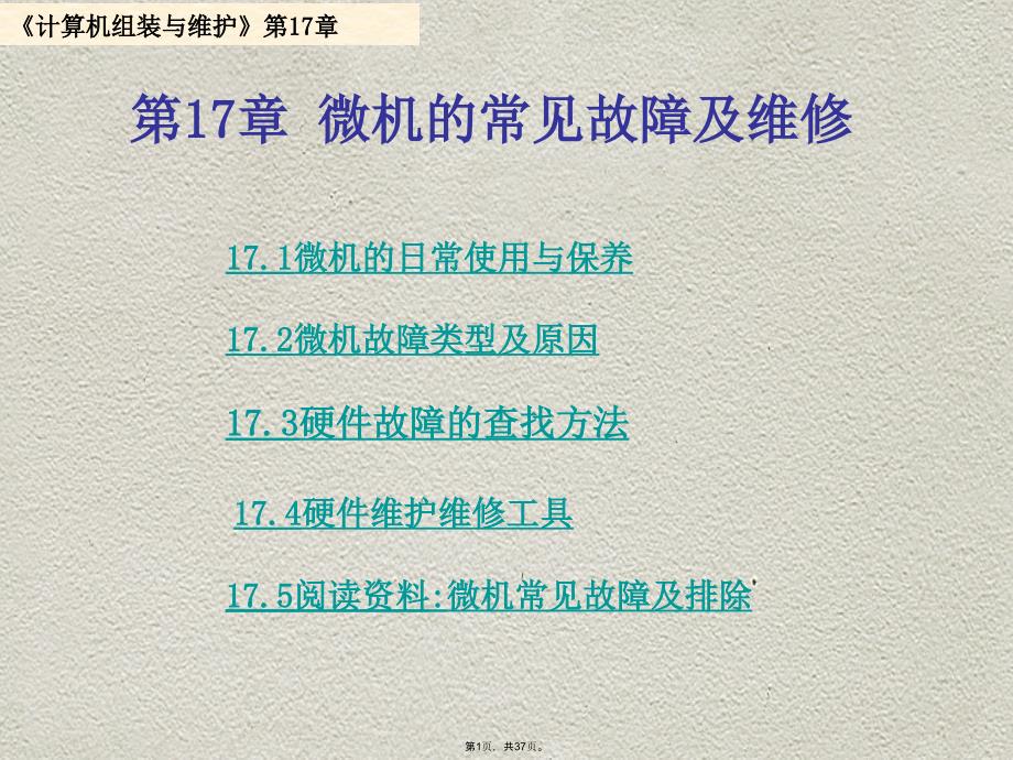 常见故障与维护(共37张PPT)_第1页