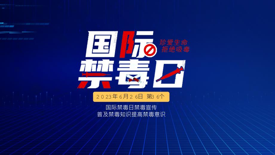 2023年6月26日第36个国际禁毒日PPT普及禁毒知识提高禁毒意识PPT课件（带内容）_第1页