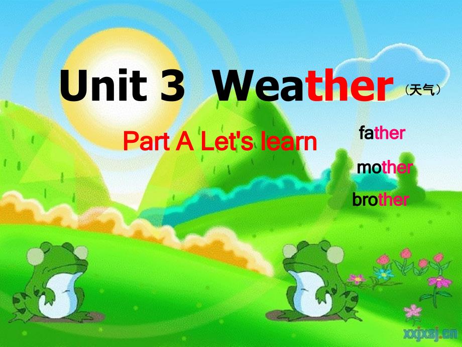 四年级下册Unit3_weather_part_A_let's_learn_第1页