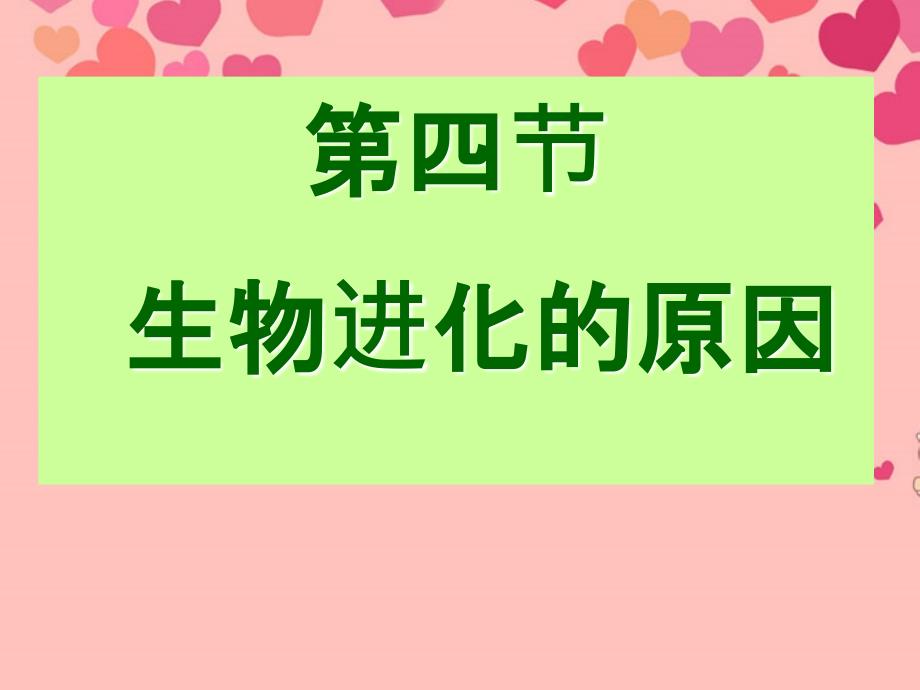 山东省高密市银鹰文昌中学八年级生物下册514生物进化的原因课件 济南版_第1页