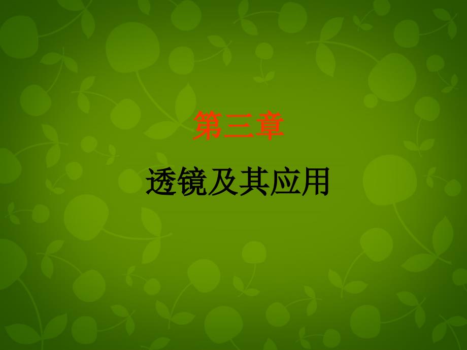 山东省龙口市诸由观镇诸由中学八年级物理上册 第三章 透镜及其应用复习课件2 新人教版_第1页