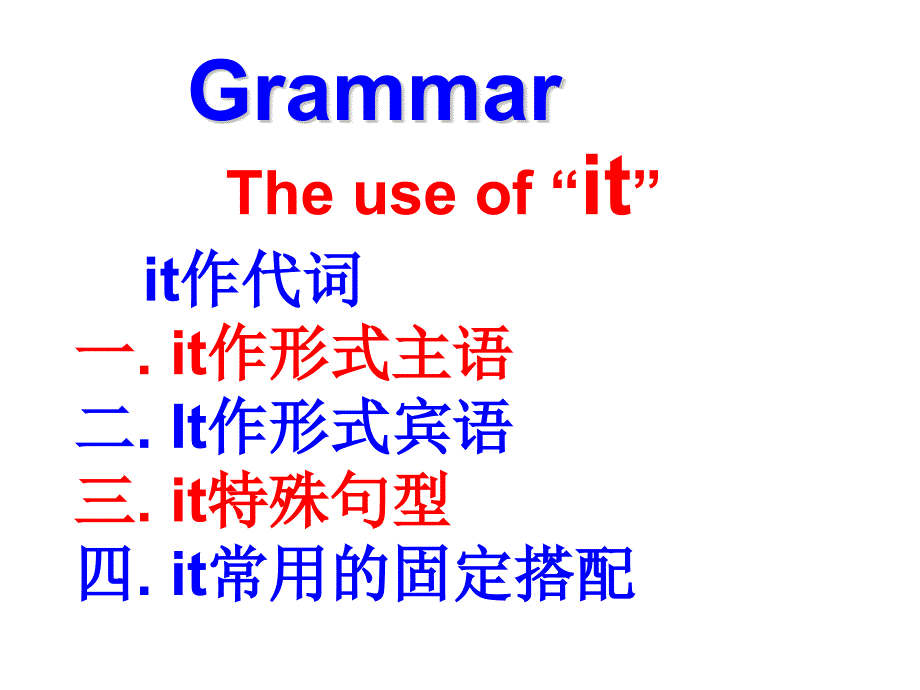 2024届高考英语 it的用法课件_第1页