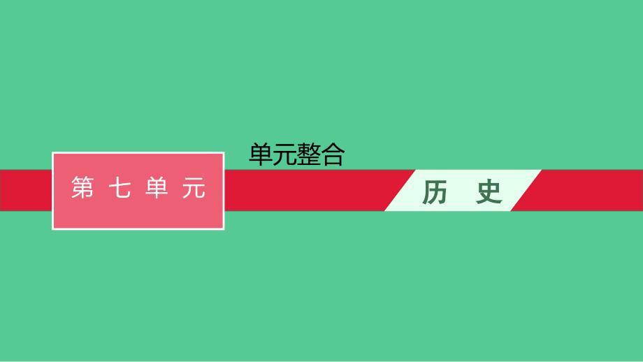 高中历史统编版中外历史纲要下课件 第七单元 单元整合 课件_第1页