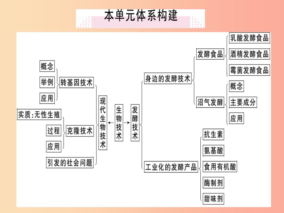 201x春八年级生物下册第9单元生物技术小结与复习习题(新版)北师大版课件_第1页