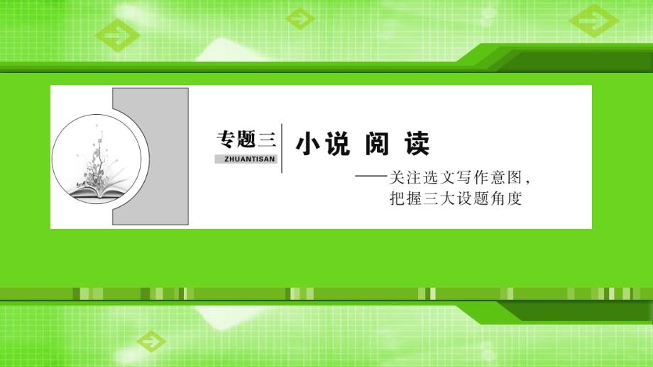 2020新课标高考语文二轮复习课件：专题三-小说阅读——关注选文写作意图把握三大设题角度-_第1页