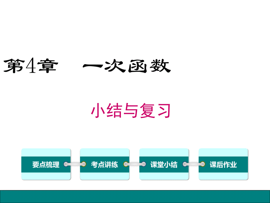 2019年湘教版数学八年级下册第4章-小结与复习公开课课件_第1页