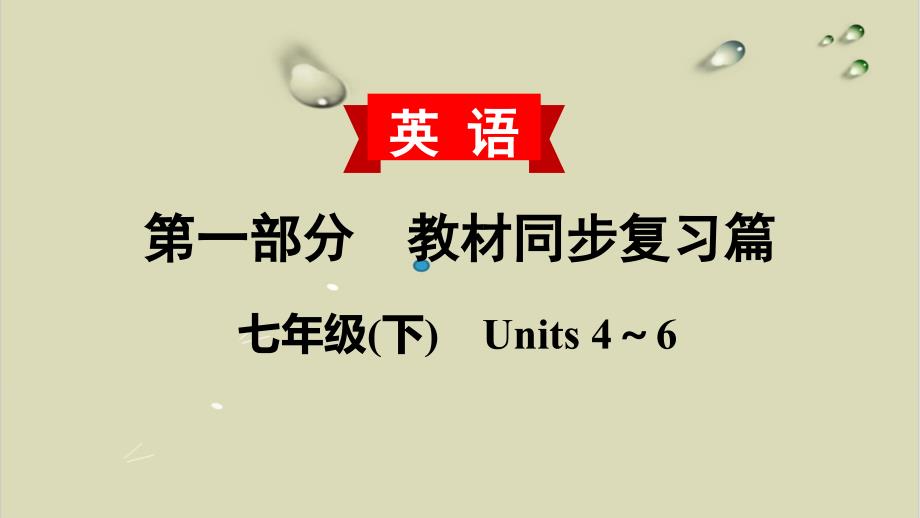 2020届中考英语教材复习实用课件：七-Units-4～6_第1页