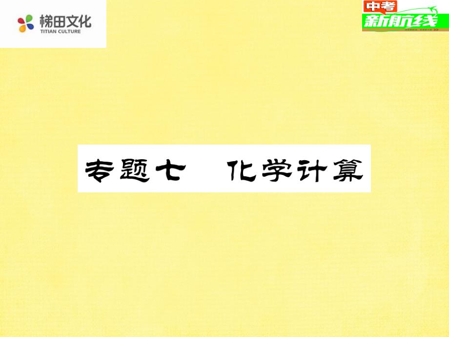 2020年中考化学二轮专题复习课件：专题七-化学计算_第1页