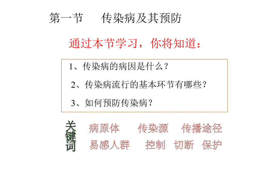 《传染病及其预防》教学课件_第1页