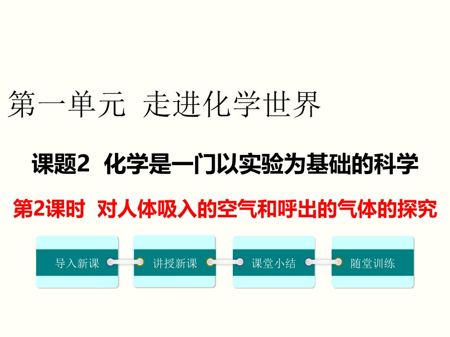 《对人体吸入的空气和呼出的气体的探究》课件-(公开课)2022年人教版化学九年级_第1页