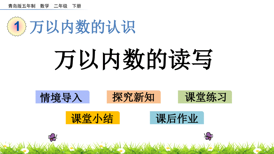 2022年青岛版小学数学《万以内数的读写》课件(五四制)_第1页