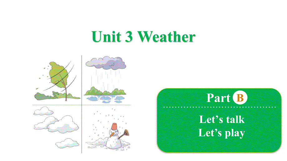 PEP人教版四年级英语下册Unit-3-Weather-Part-B--Let's-talk课件_第1页