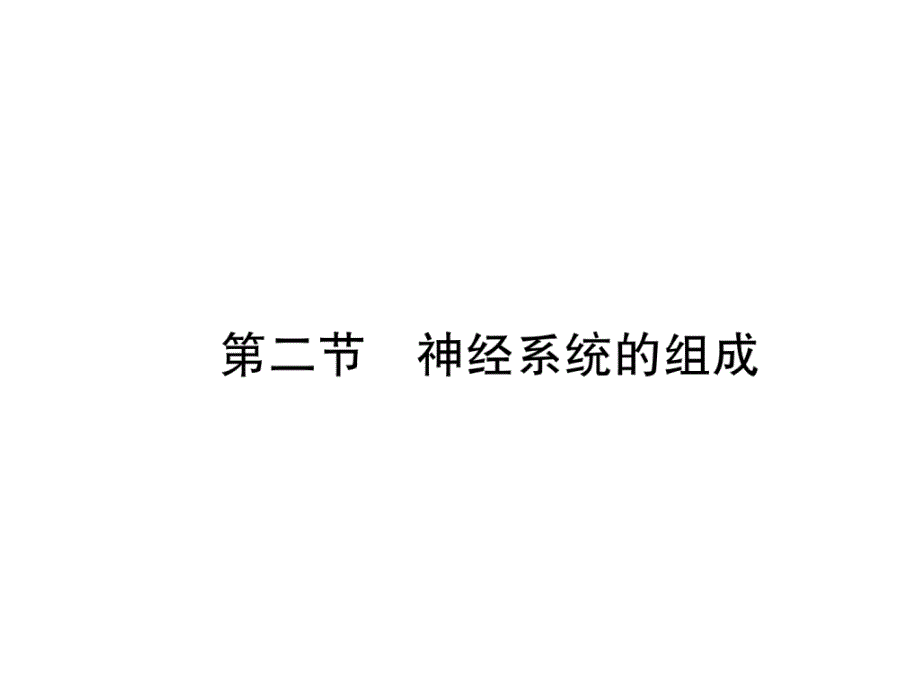 7下人教版生物练习题6章第2节--神经系统的组成课件_第1页