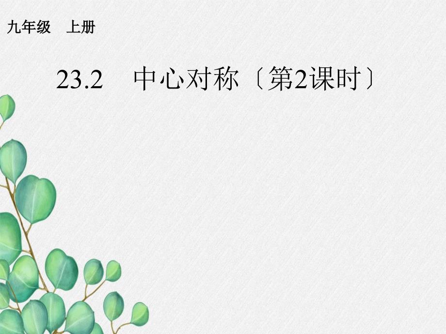 《中心对称4》课件-2022年人教版省一等奖_第1页