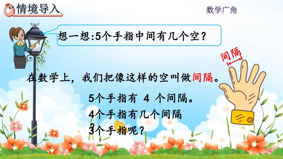 2022年人教版小学数学《两端都栽的植树问题-》课件_第1页