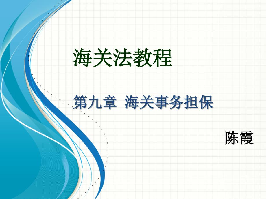 第九章海关事务担保管理制度_第1页