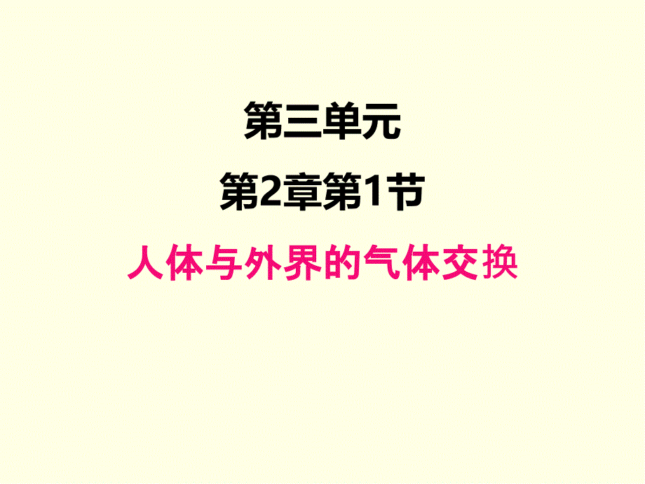 七年级下册生物课件(济南版)人体与外界的气体交换_第1页