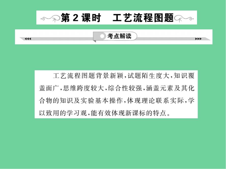 中考化学一轮复习第部分热点专题工艺流程图题课件_第1页