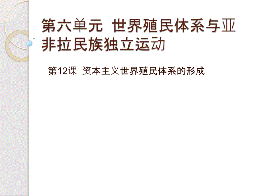 《资本主义世界殖民体系的形成》课件历史教材1_第1页